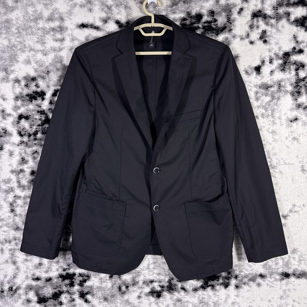 Hugo Boss Marick Sports Jacket Mens 42R Black Unstructured Slim Office Career